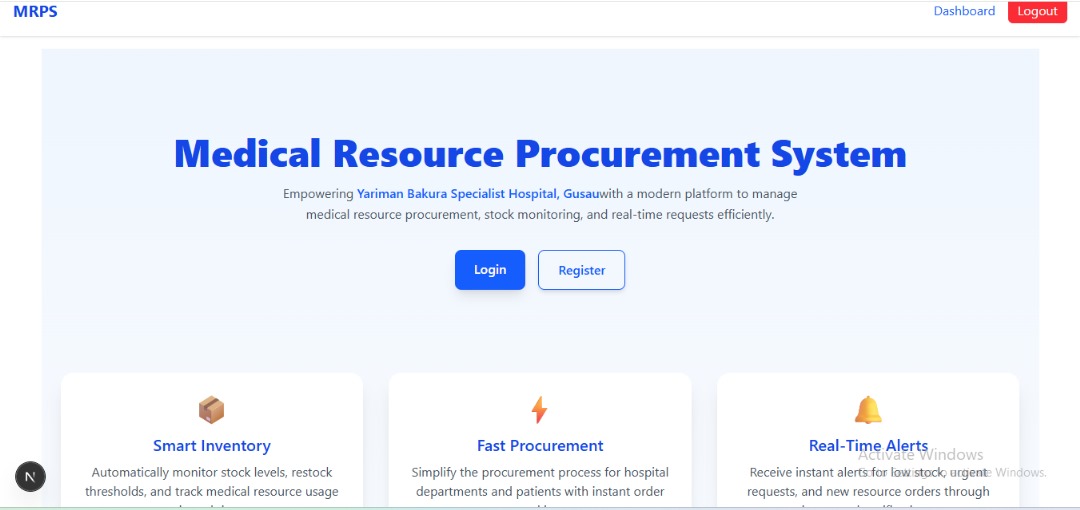 Medical Resource Procurement System