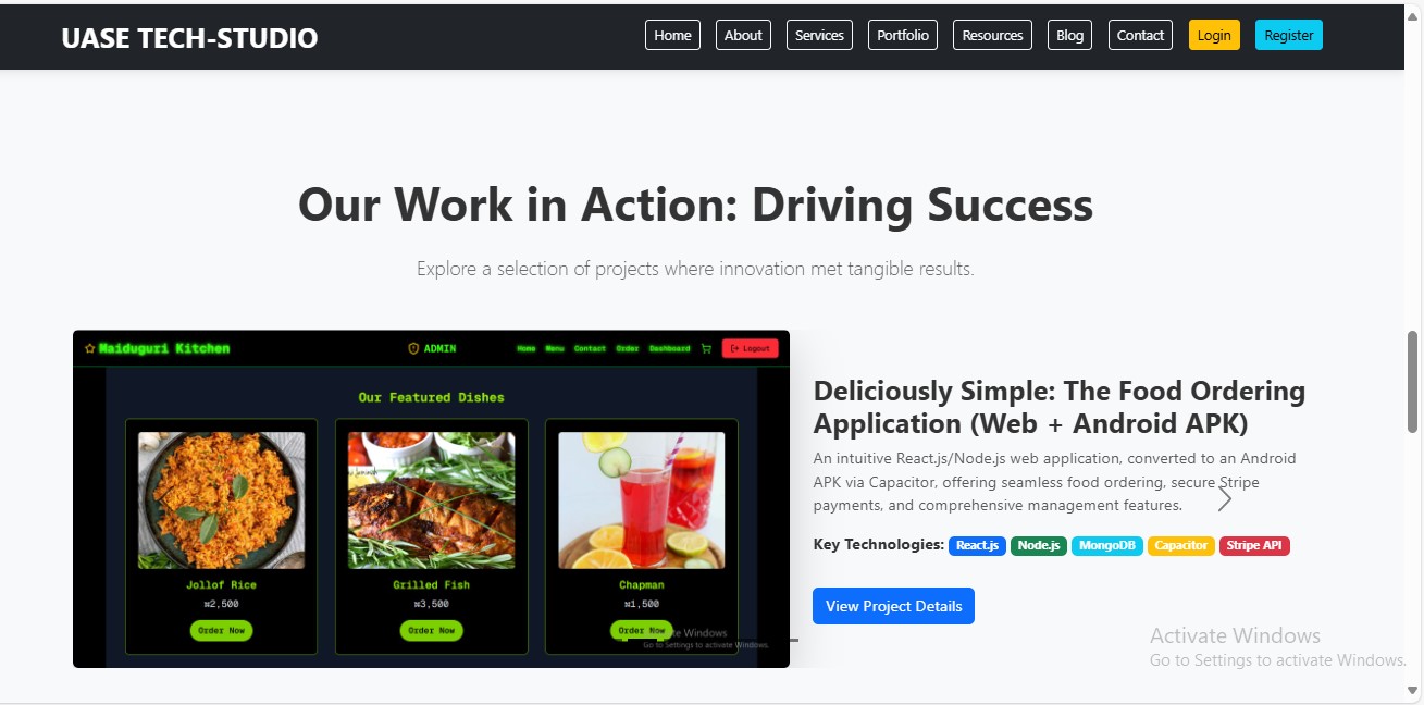 UASE Tech Studio: Official Website & Portfolio (This Platform)