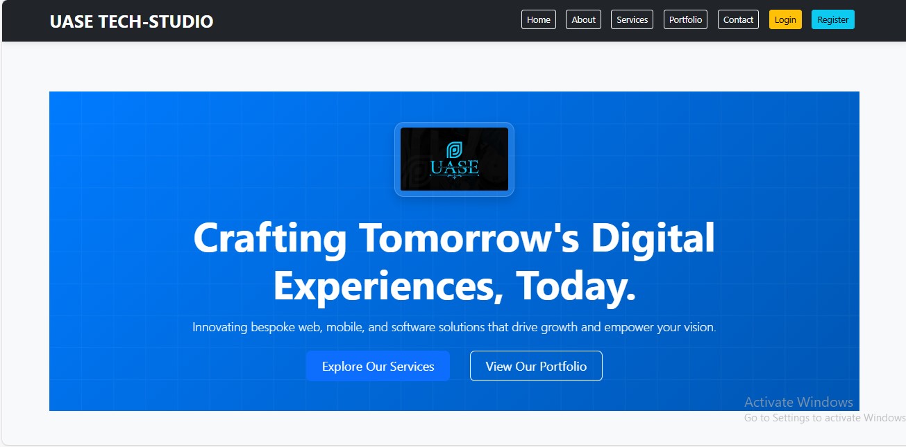UASE Tech Studio Website Screenshot